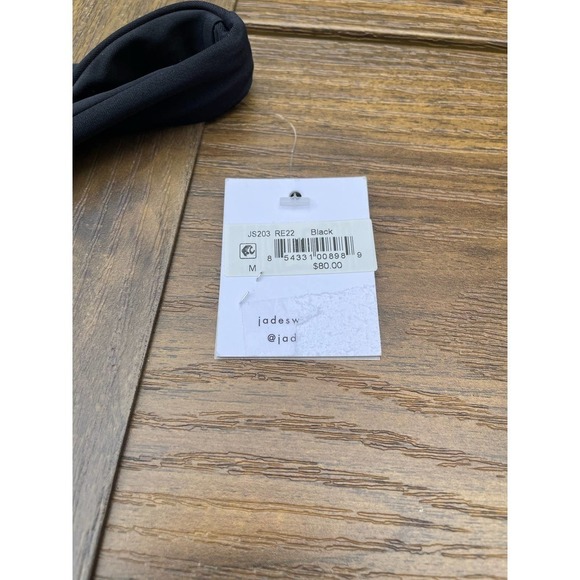 JADE Swim Expose High Cut Bikini Bottoms in Black M feminine basic grannycore - Picture 7 of 8